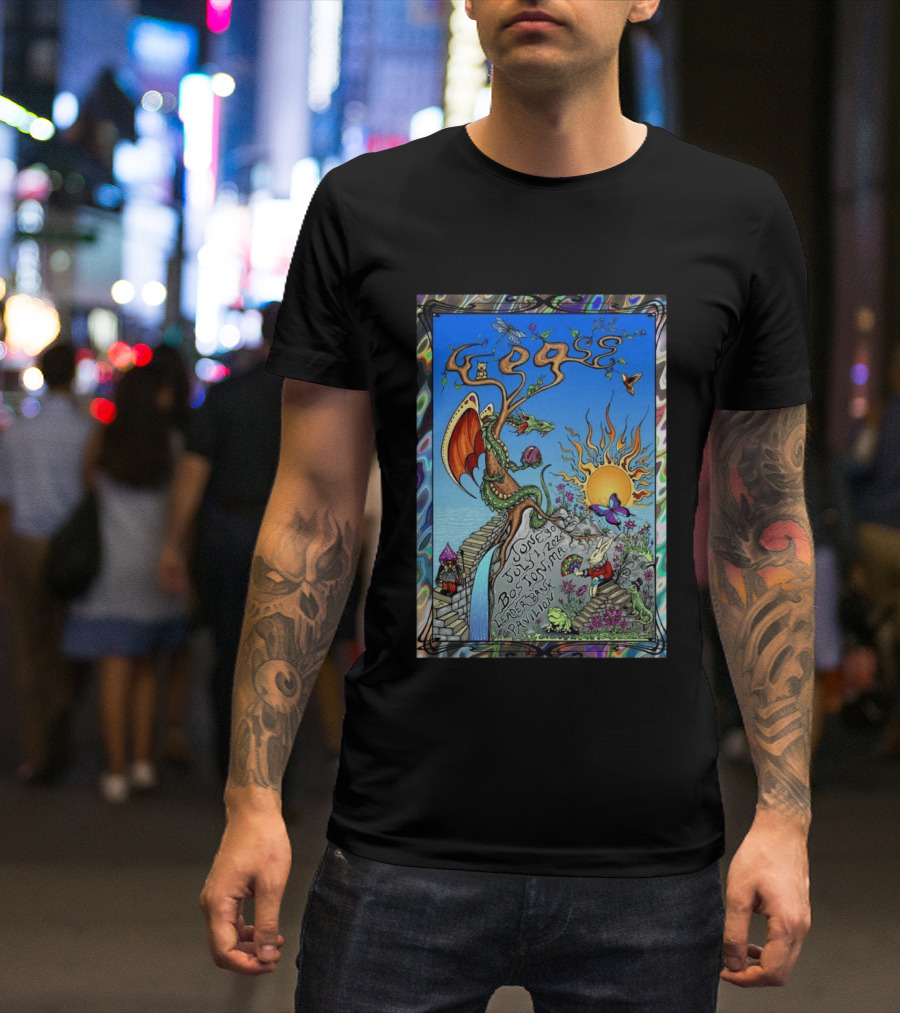 GOOSE June 30 July 1 2026 Boston MA Leader Bank Pavilion Tour Dragon And Sunburst T-Shirt
