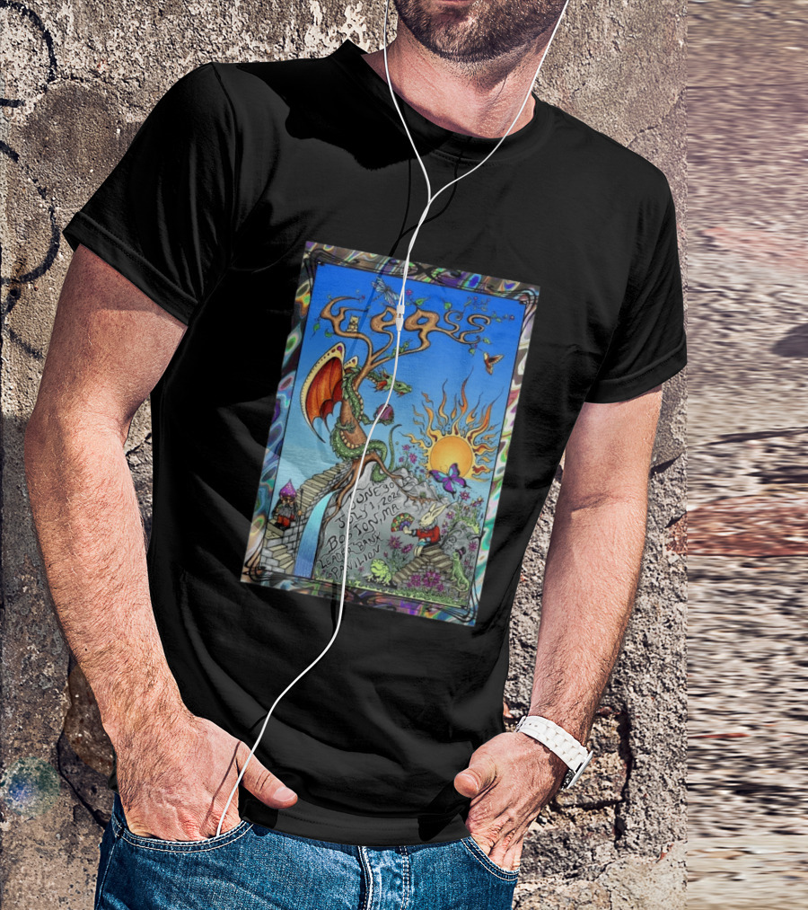 GOOSE June 30 July 1 2026 Boston MA Leader Bank Pavilion Tour Dragon And Sunburst T-Shirt