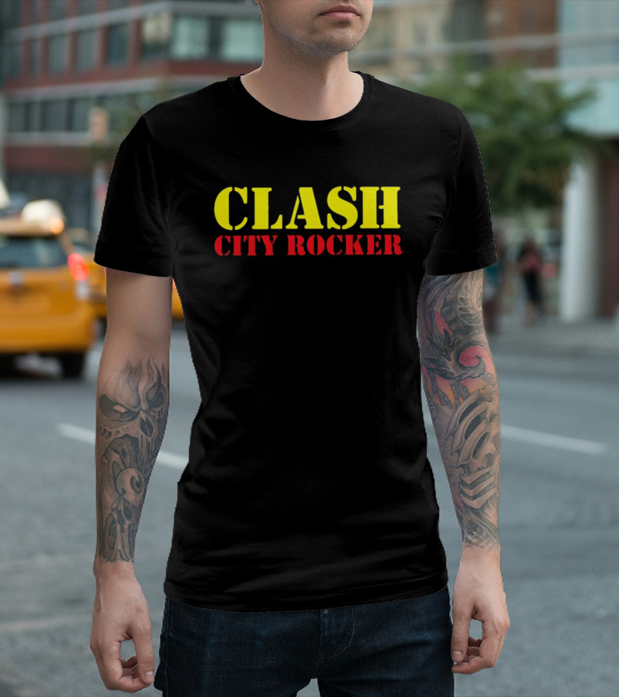 CLASH CITY ROCKER Vibrant Yellow And Red T-Shirt