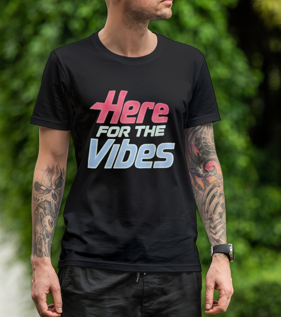 Here For The Vibes Retro Aesthetic T-Shirt