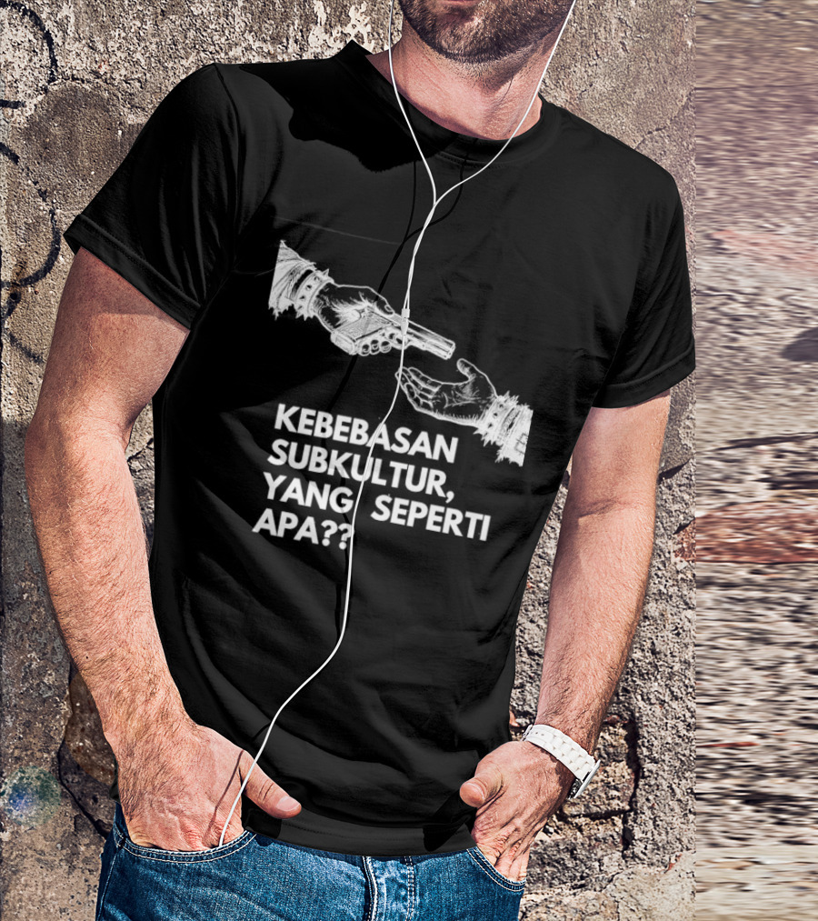 Kebebasan Subkultur Yang Seperti Apa Pertanyaan Tanda Gambar Tangan T-Shirt