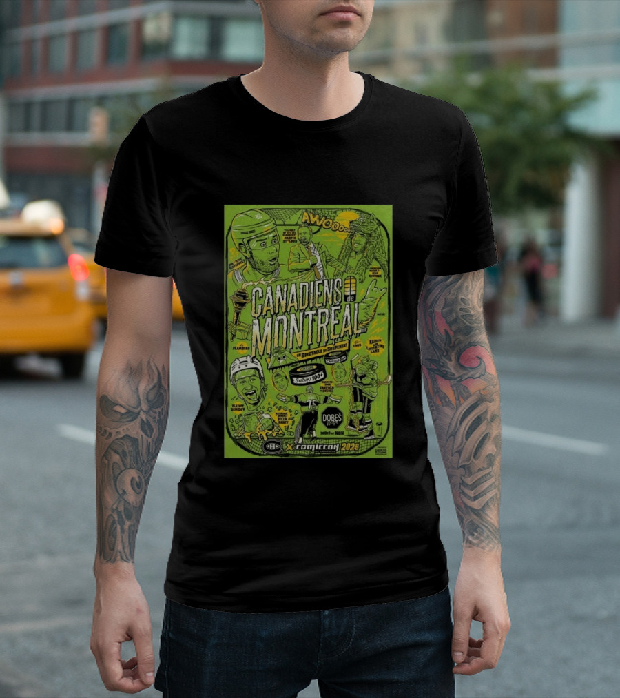 Canadiens De Montreal Comiccon 2026 Suzuki Martel St Louis Flanagan Dubeau Klingtent Laviolette Dobes 75 T-Shirt