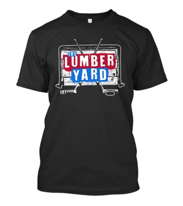 The Lumber Yard DNVR Hockey Sports Logo Hockey Rink Sticks T-Shirt