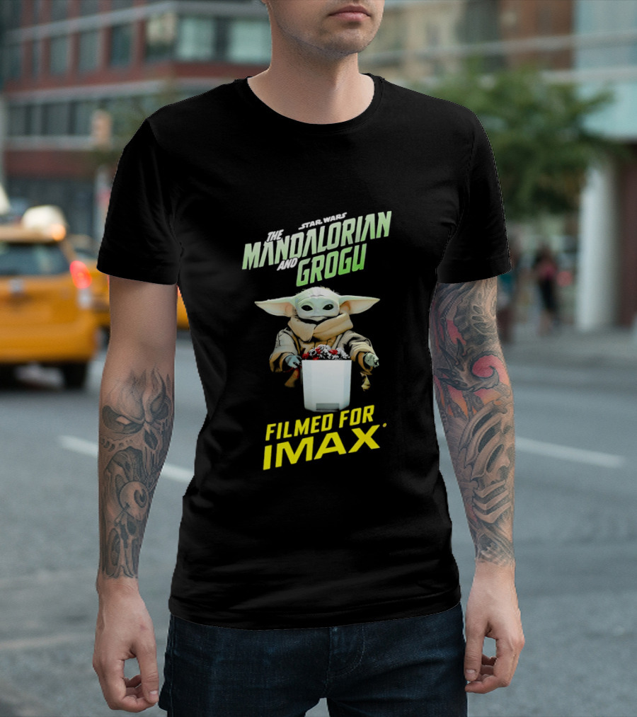 The Mandalorian And Grogu Filmed For IMAX Bucket Scene T-Shirt
