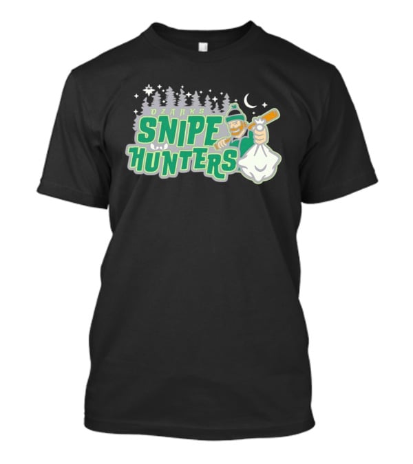 Ozarks Snipe Hunters Forest Adventure Moon And Snowflakes T-Shirt
