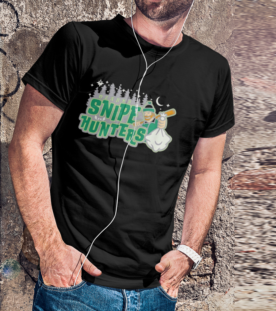 Ozarks Snipe Hunters Forest Adventure Moon And Snowflakes T-Shirt