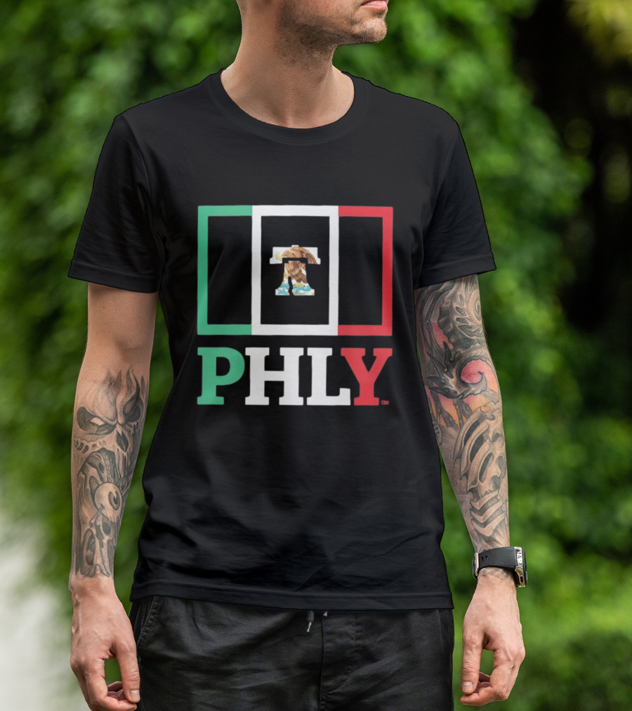 PHLY Mexico Flag Liberty Bell Eagles T-Shirt
