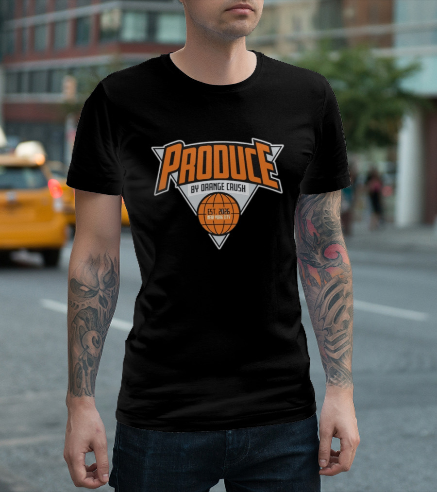 Produce By Orange Crush Est 2026 New York City Basketball T-Shirt