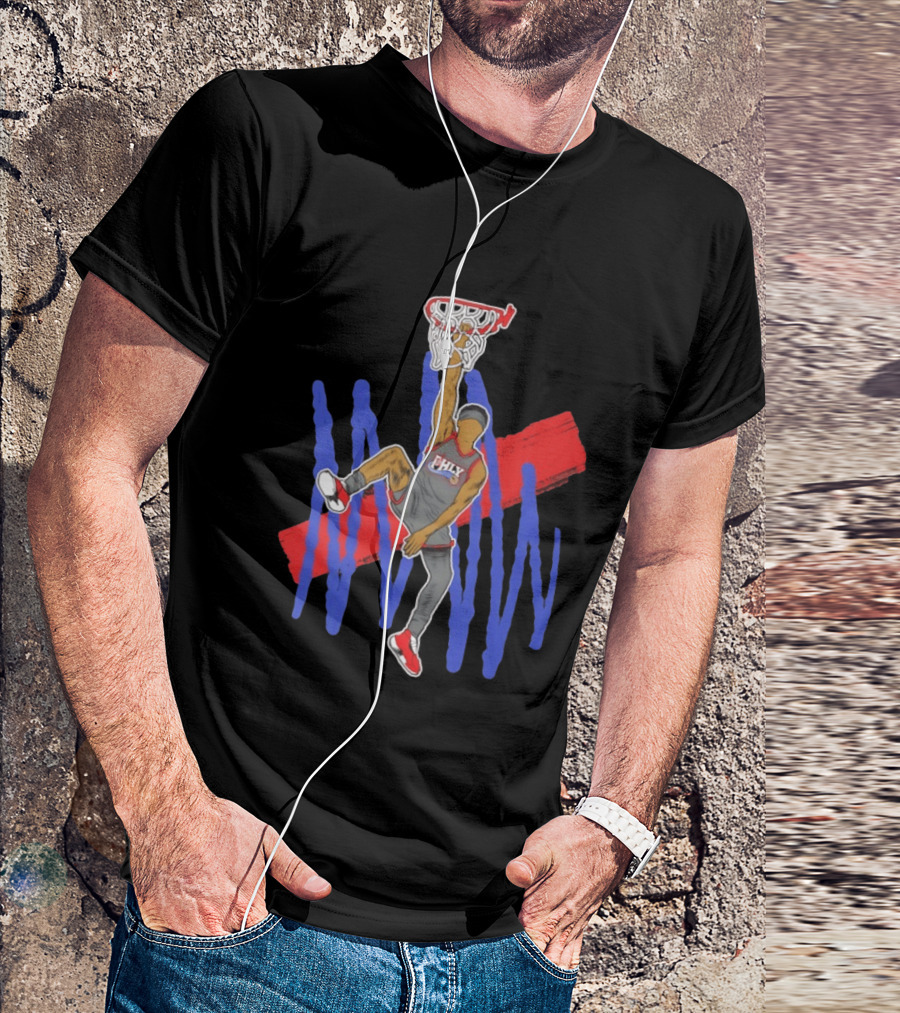 FHLY Basketball Dunk Athlete V J Edgecombe Highlight Action T-Shirt
