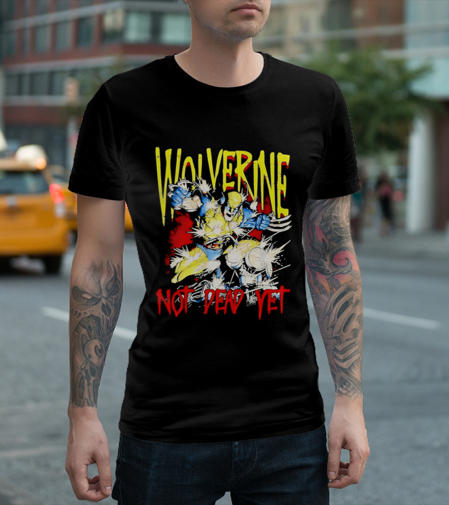 Wolverine Marvel Comics Not Dead Yet Bold Color T-Shirt