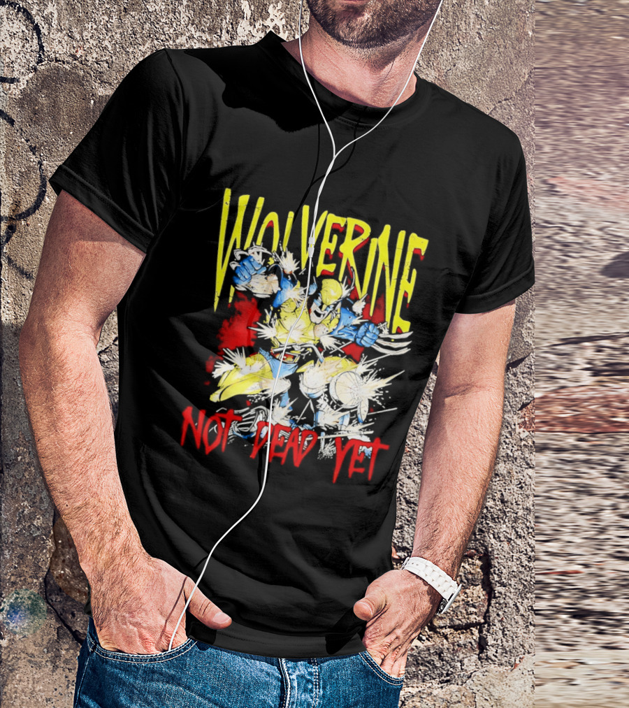 Wolverine Marvel Comics Not Dead Yet Bold Color T-Shirt