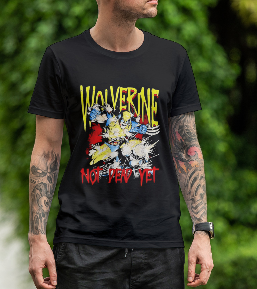 Wolverine Marvel Comics Not Dead Yet Bold Color T-Shirt