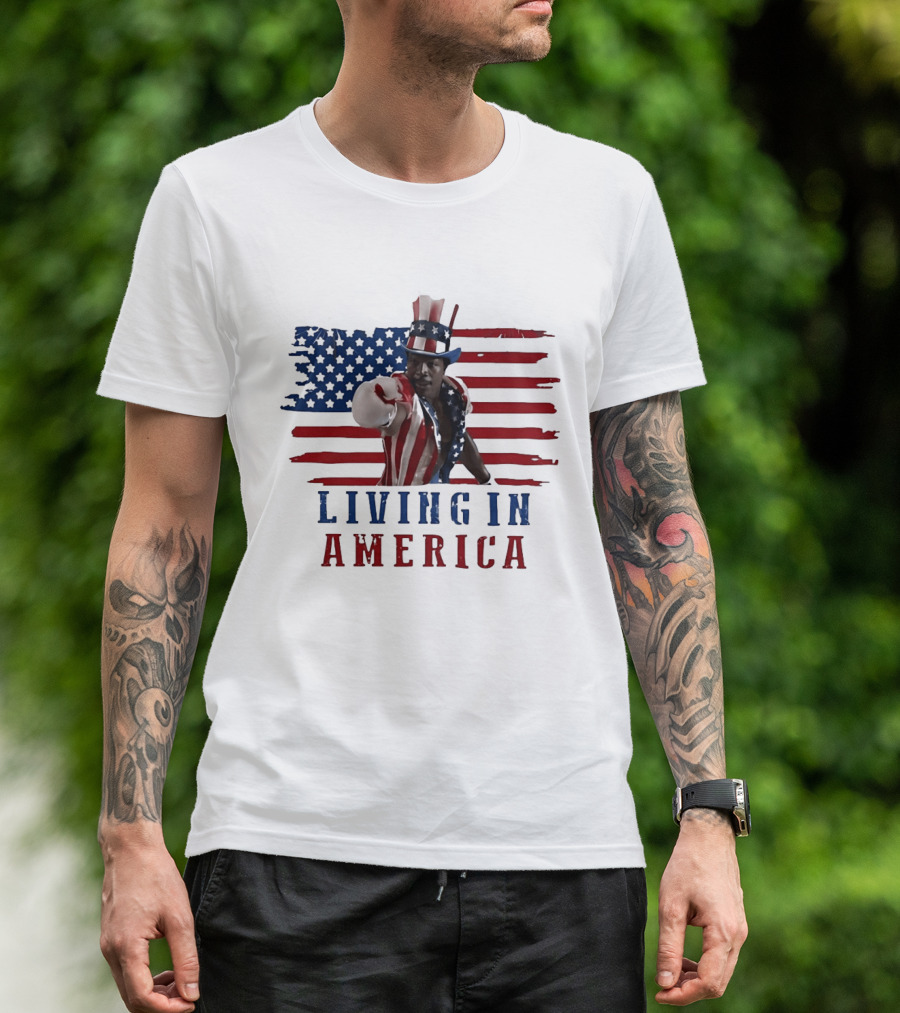 Apollo Creed Living In America Uncle Sam Flag Outfit T-Shirt