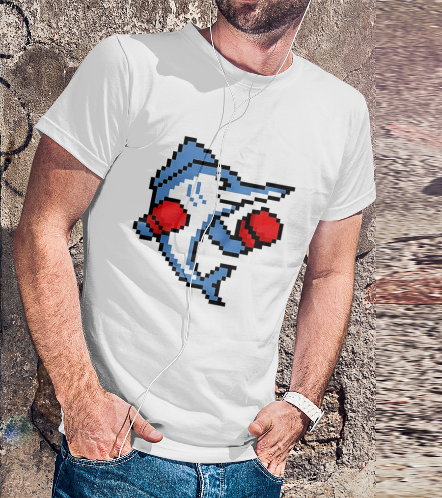 Miami Marlins 8 Bit Boxing Fish Pixel T-Shirt