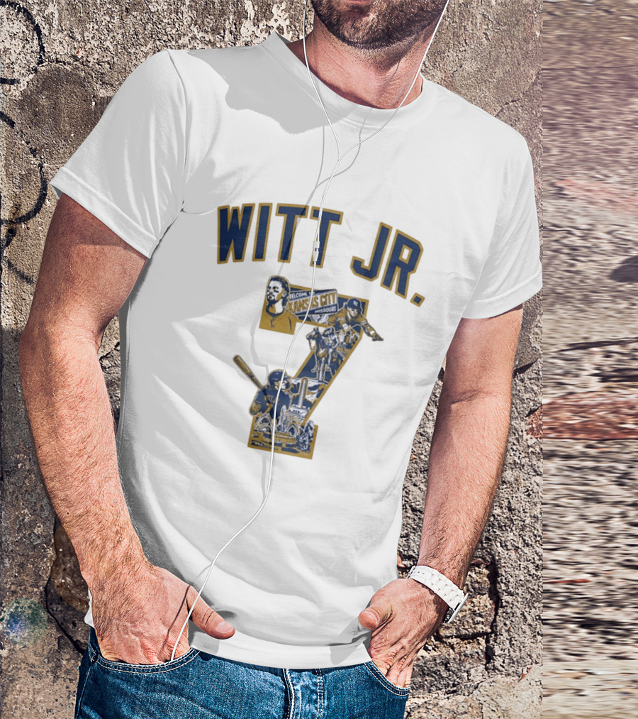 Witt Jr. Kansas City Welcome Missouri Royals MLB Number 7 T-Shirt