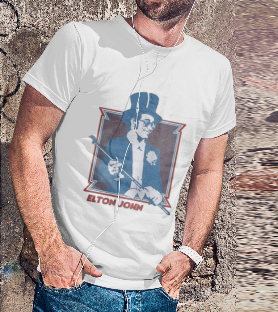Elton John Top Hat Cane T-Shirt
