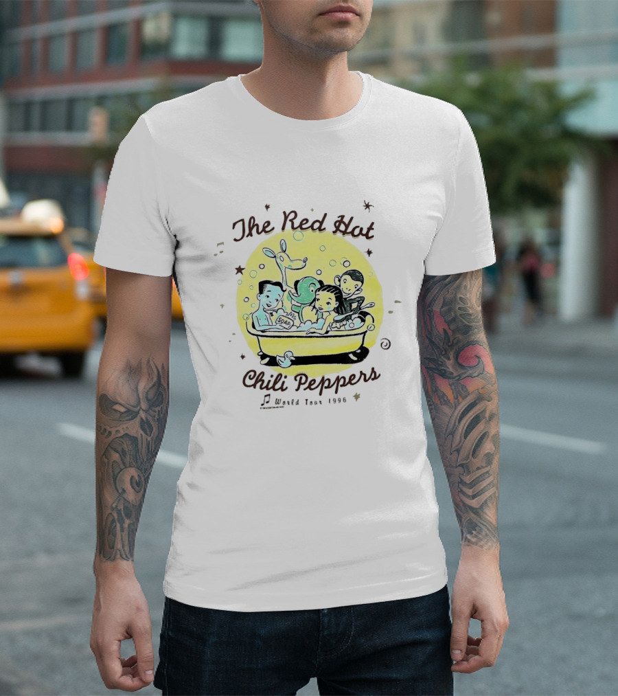 The Red Hot Chili Peppers World Tour 1990 Hot Tub Soap T-Shirt