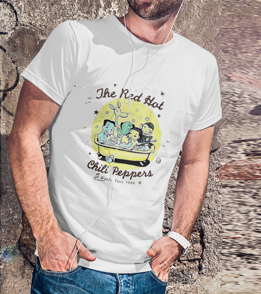 The Red Hot Chili Peppers World Tour 1990 Hot Tub Soap T-Shirt