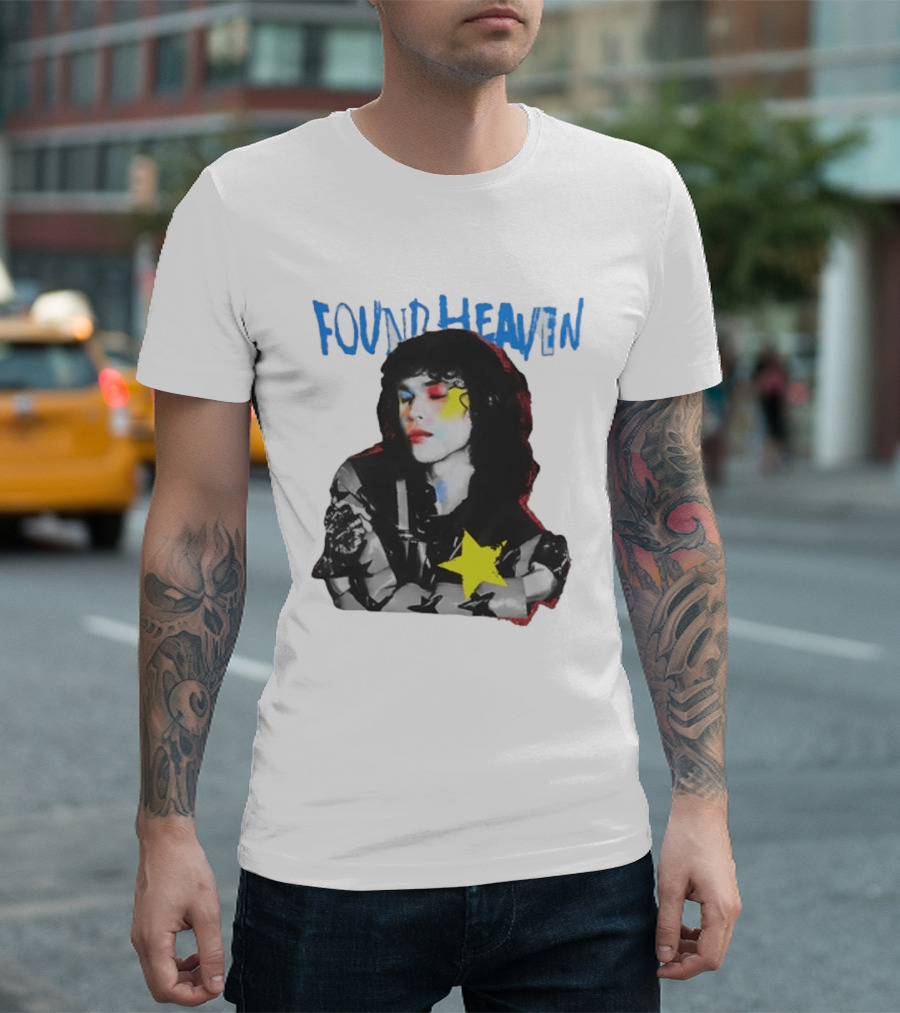 Found Heaven On Tour 2024 Dateback Washed Black Star T-Shirt