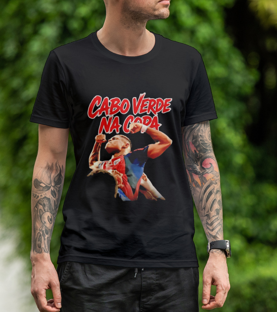 Cabo Verde Na Copa Cape Verde National Football Team Fan Pride Hélio Varela T-Shirt