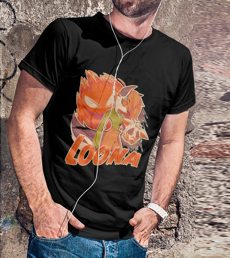 Helluva Boss Loona Hellhound Holding Mask T-Shirt