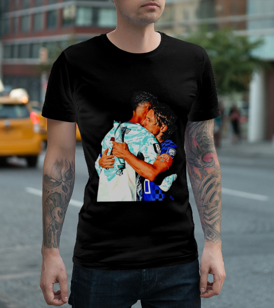 Modric Ronaldo Embrace Croatia Portugal Football Unity T-Shirt