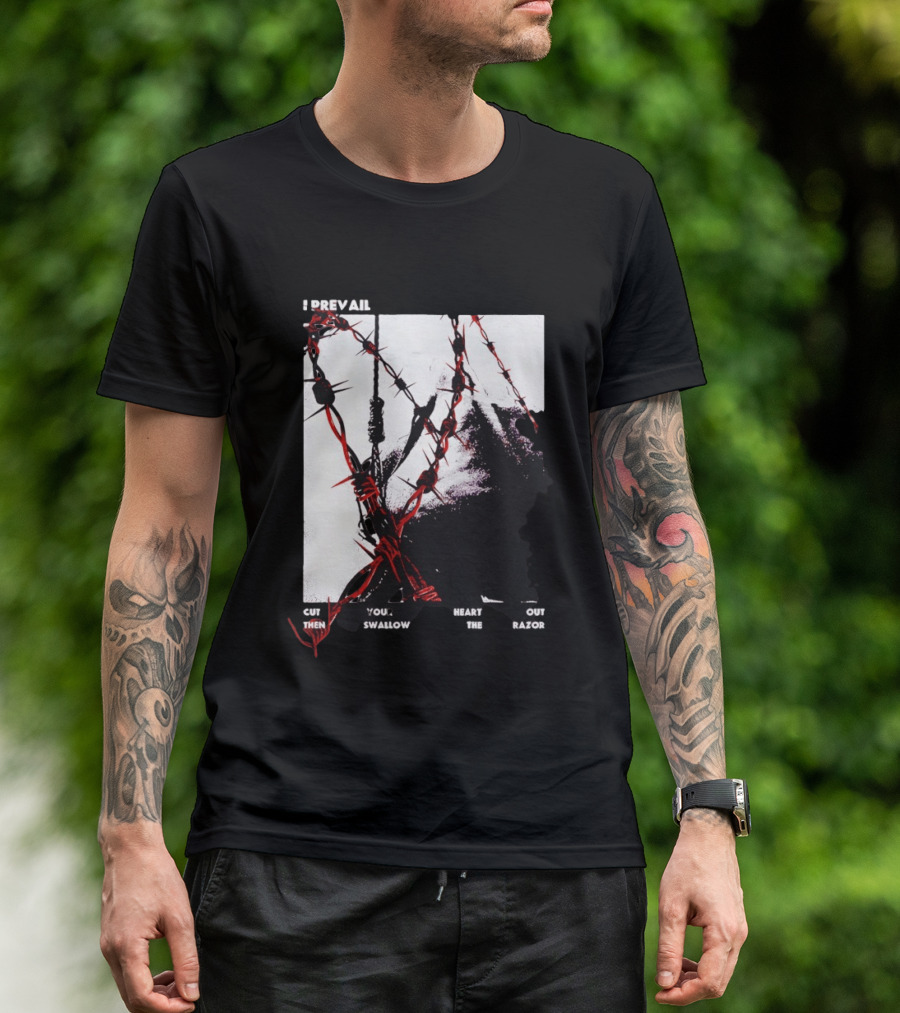 I Prevail Cut Your Heart Out Swallow The Razor Barbed Wire T-Shirt