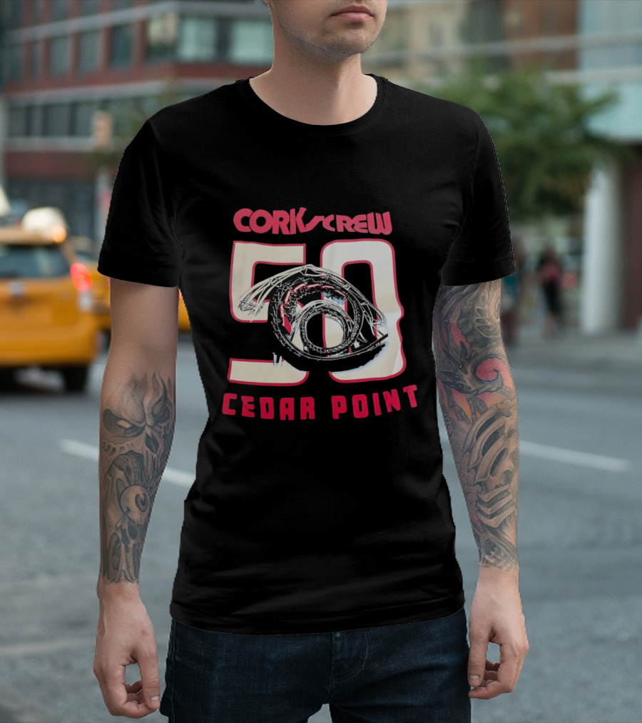 Corkscrew 50 Cedar Point Roller Anniversary T-Shirt