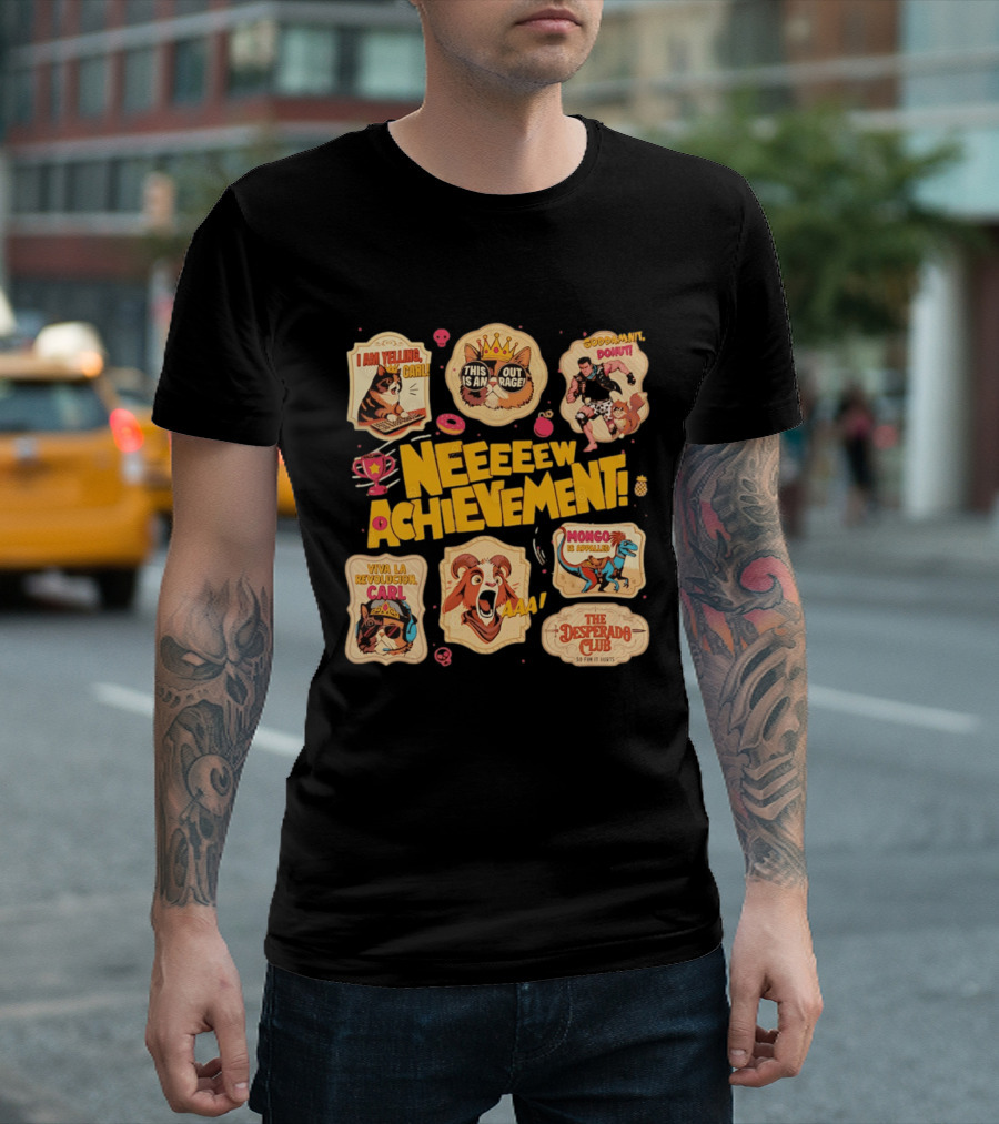 Neeeew Achievement Dungeon Crawler Carl Sticker Pack I Am Yelling Carl Viva La Revolucion Mongo Is Appalled Desperado Club T-Shirt