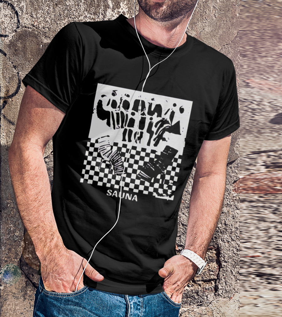 Finding Emily Sauna Angourie Rice Black And White Checkered T-Shirt
