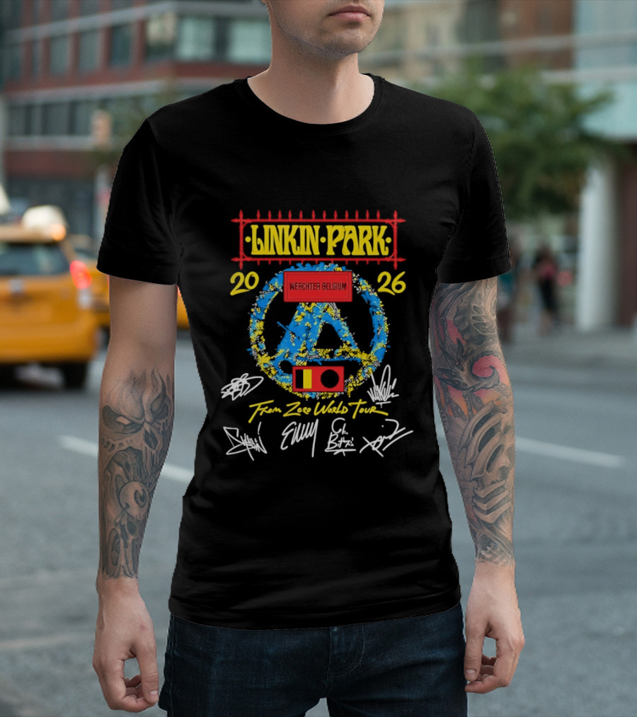 Linkin Park From Zero World Tour Werchter Belgium 2026 Signatures T-Shirt