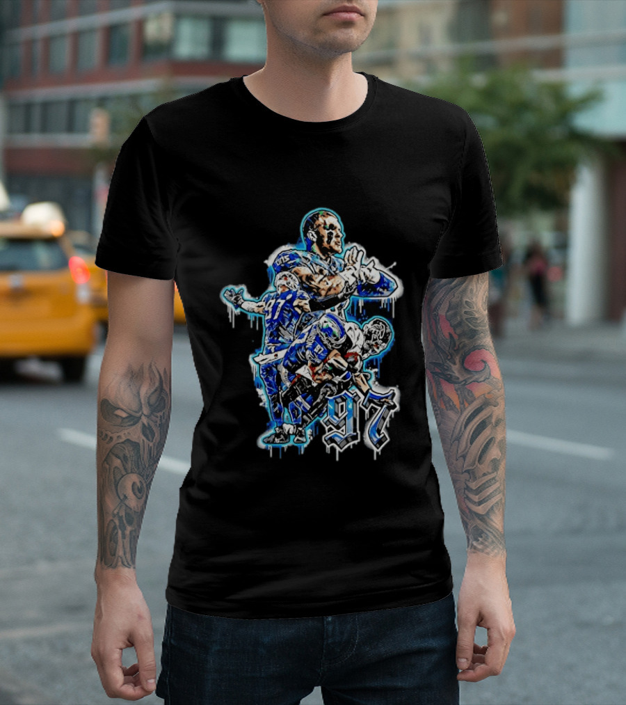Aidan Hutchinson Detroit Lions 97 Defensive Highlights T-Shirt