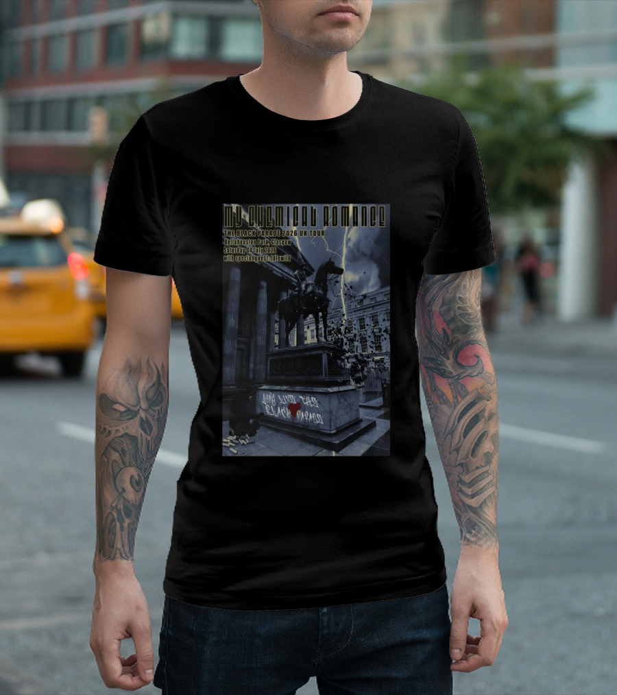 My Chemical Romance The Black Parade 2026 UK Tour Bellahouston Park Glasgow 4 July With Idlewild T-Shirt