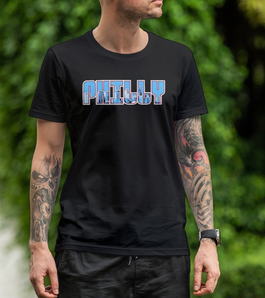 Philly Philadelphia Skyline Cityscape Urban Architecture T-Shirt
