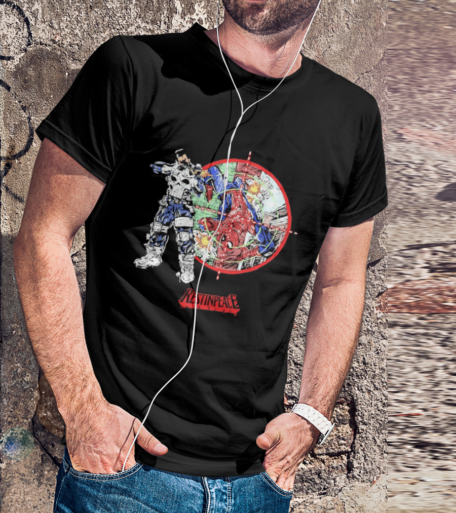 Punisher Crosshairs Spider Man RESTINPEACE T-Shirt
