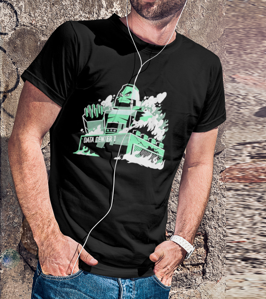 Data Center 1 Final Fantasy Avalanche AI Block Robot T-Shirt