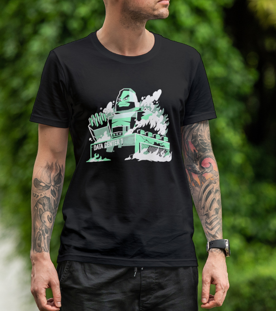 Data Center 1 Final Fantasy Avalanche AI Block Robot T-Shirt