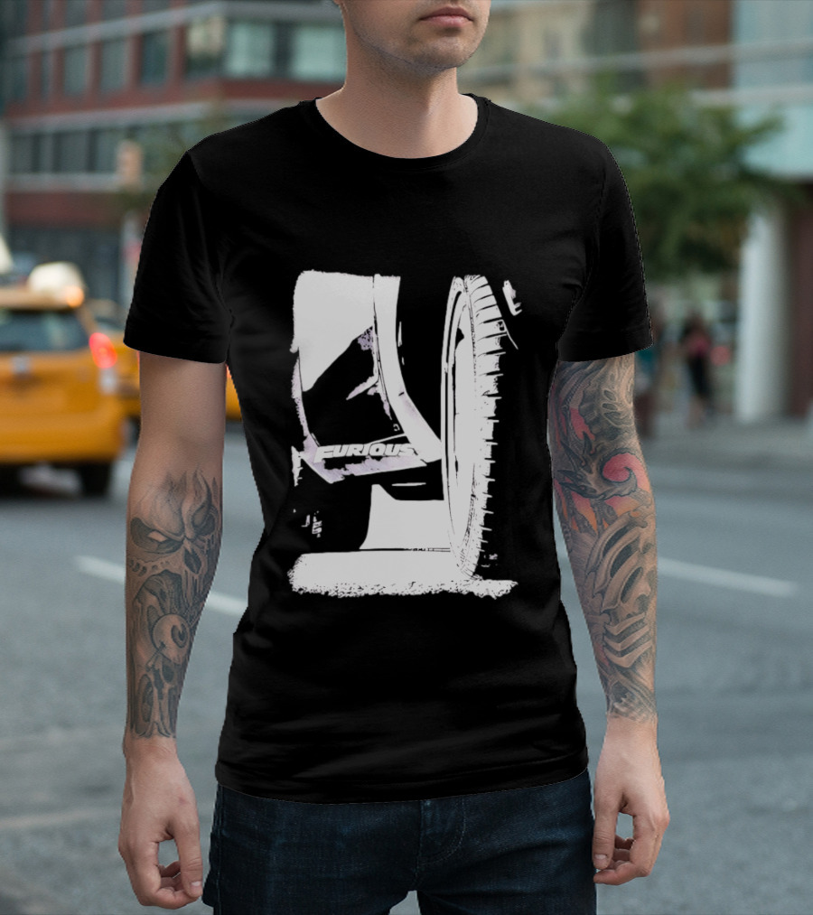 Furious 7 Universal City Studios Film Franchise Automotive Wheel Tire Rim T-Shirt