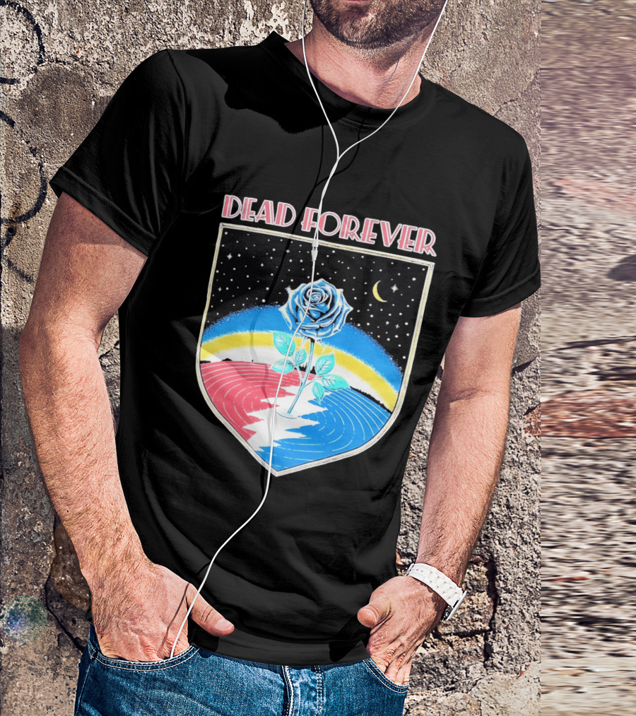 Grateful Dead Forever Rose Skull Rainbow Night Sky Moon Dead60 T-Shirt