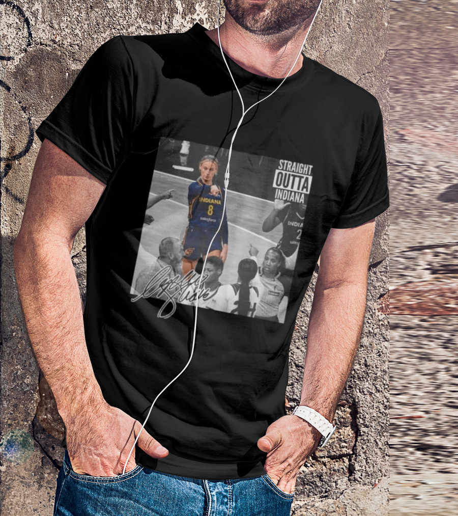 Sophie Cunningham Straight Outta Indiana Indiana Fever T-Shirt