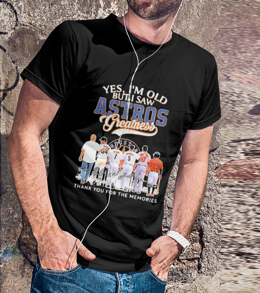 Yes I'm Old But I Saw Astros Greatness Ryan Biggio Bagwell Beltran Thank You For The Memories T-Shirt