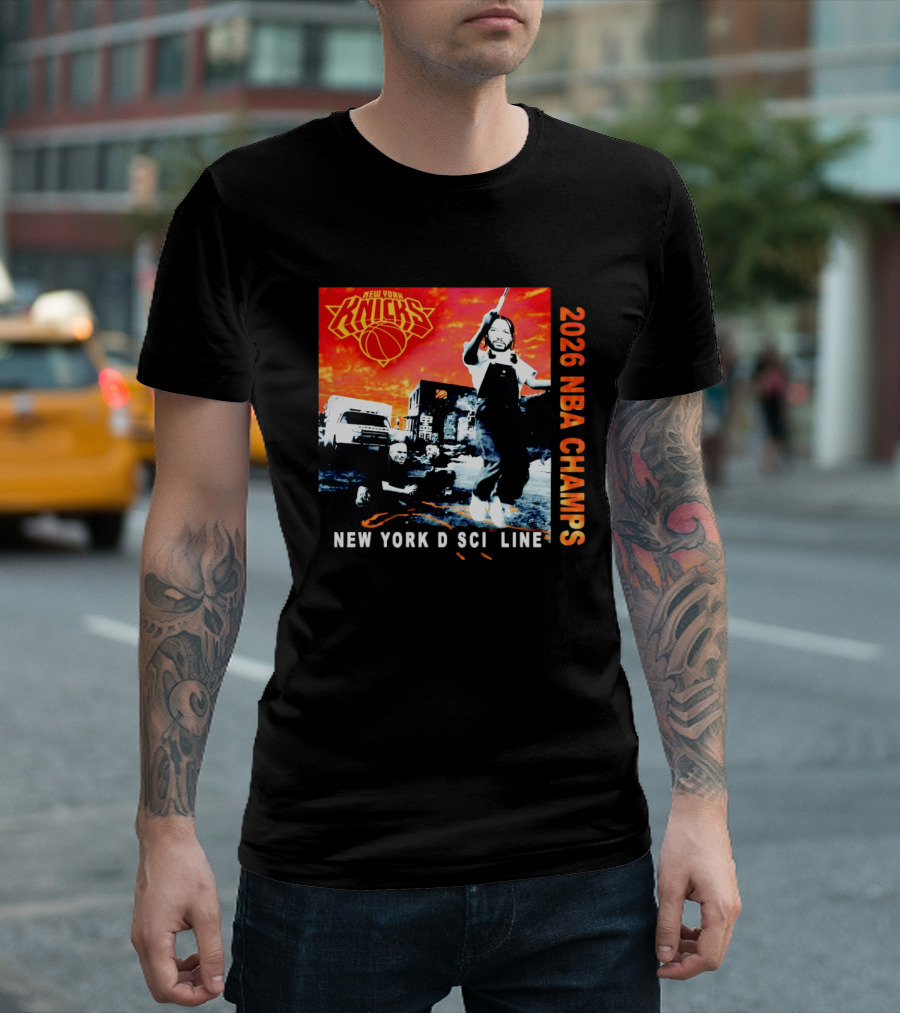 New York Knicks 2026 NBA Champs New York Discipline Rap Album T-Shirt