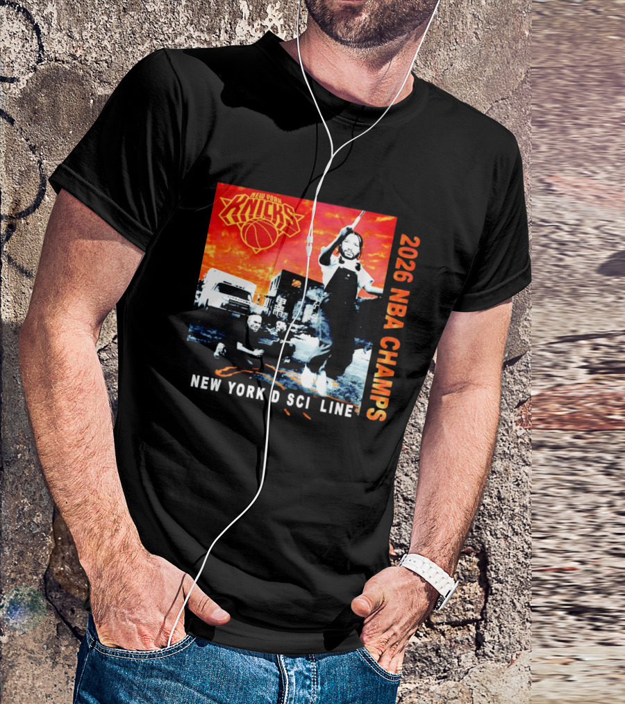 New York Knicks 2026 NBA Champs New York Discipline Rap Album T-Shirt