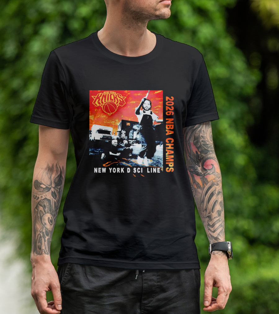 New York Knicks 2026 NBA Champs New York Discipline Rap Album T-Shirt