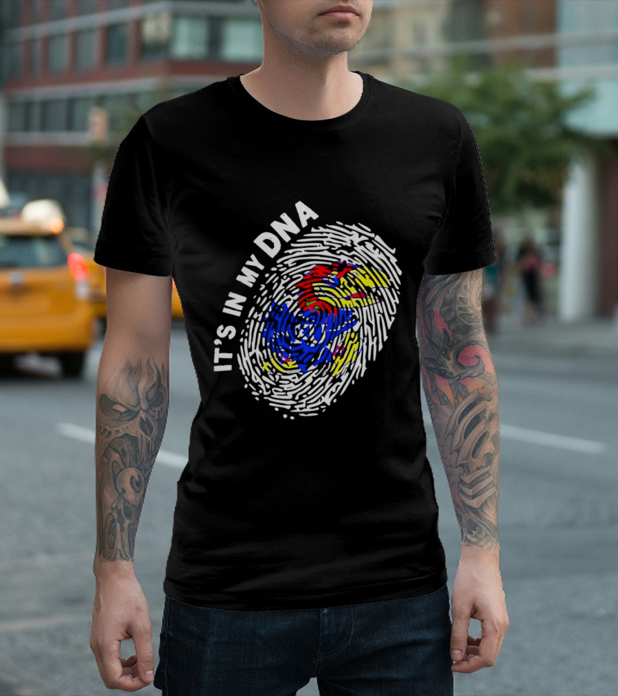 Kansas Jayhawks It's In My DNA Fingerprint T-Shirt