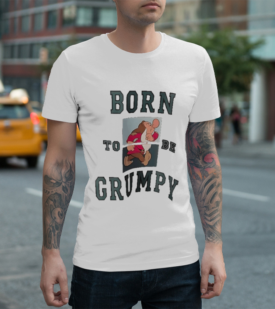 Born To Be Grumpy Dwarf Character With Red Outfit T-Shirt