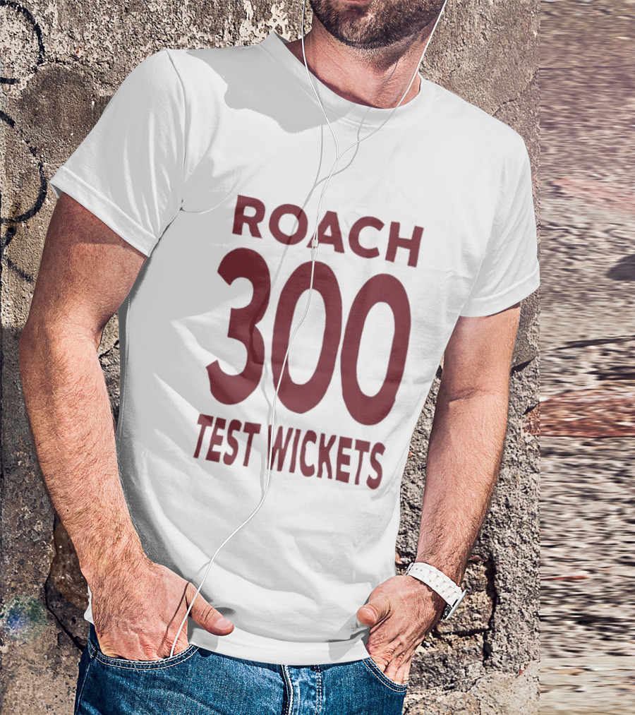 Roach 300 Test Wickets West Indies Cricket Milestone T-Shirt