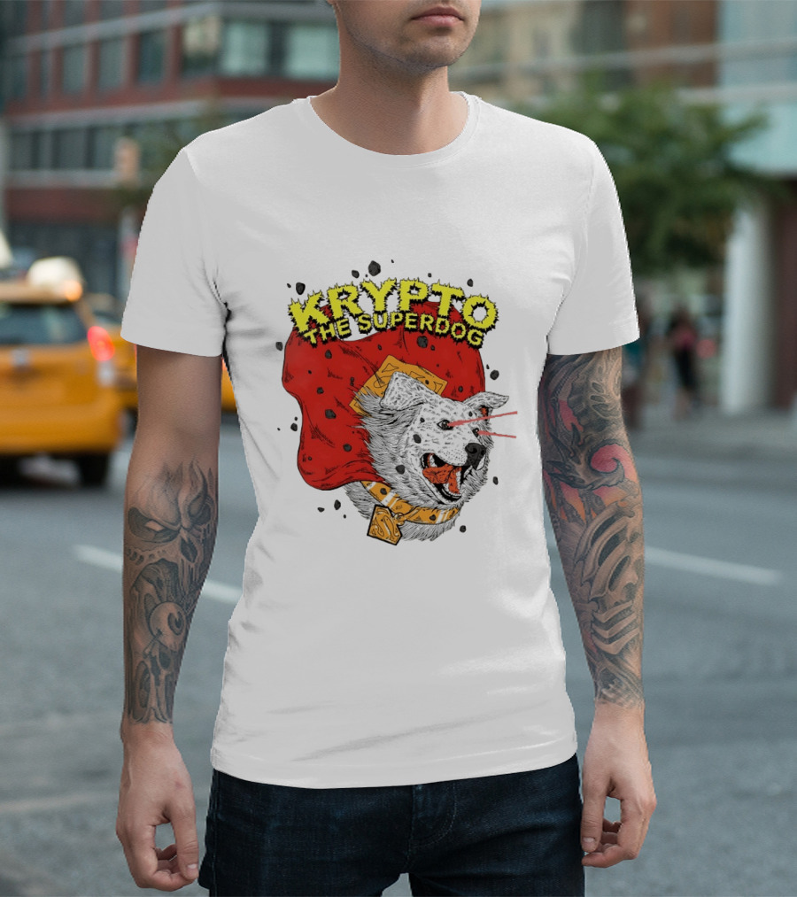 Krypto The Superdog DC Comics Superman Cape Laser Eyes T-Shirt