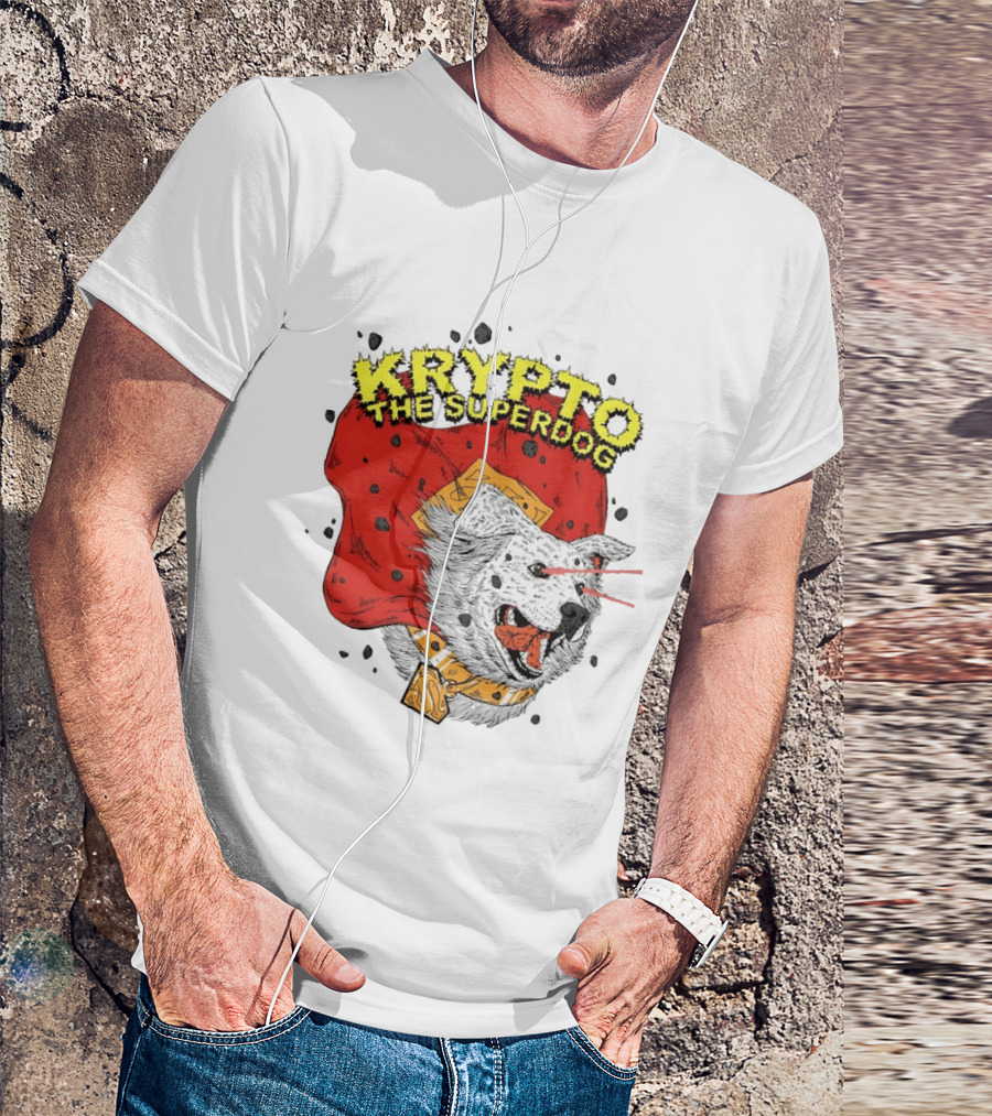 Krypto The Superdog DC Comics Superman Cape Laser Eyes T-Shirt