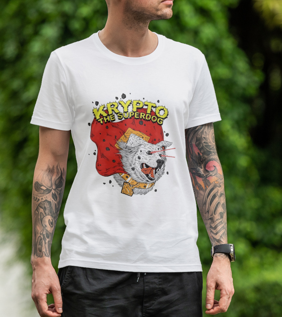 Krypto The Superdog DC Comics Superman Cape Laser Eyes T-Shirt